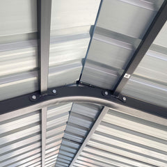 [12X20FT] Heavy Duty Metal Carport With Galvanized Steel Roof For Car, Boats And Trucks, Gray (SAK95562)