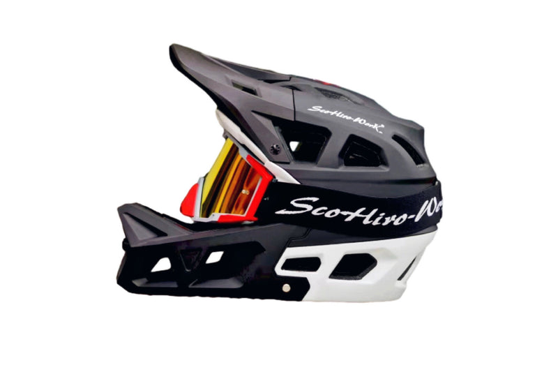 Beecool Bikes Full Face Mountain Bike Helmet for Men & Women With Goggles