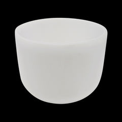 Rare Earth Gallery 8" Frosted Quartz Sound Bowl - A Note - Aligns Third-Eye Chakra ULA001-MXX