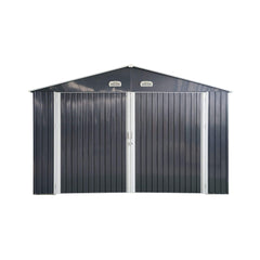 [13x20FT] Large Heavy Duty Outdoor Metal Storage Shed With Double Doors (SAK65331)