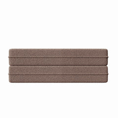 Modern Floor Sofa with 2 Pillows,Convertible Teddy Fabric Foam Filled Sleeper Sofa Bed,15 ' Full Size Folding Mattress for Living Room,Guest Bed,Playroom,No Assembly Required,Brown
