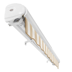 [14x10FT] Awntech Key West Premium Manual Outdoor Retractable Awning [FCM14-SBY] (SAK39625)