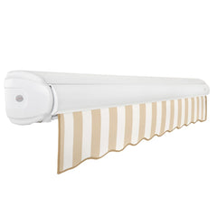 [14x10FT] Awntech Key West Premium Manual Outdoor Retractable Awning [FCM14-SBY] (SAK39625)