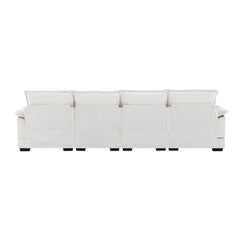 Modern U-shaped Sectional Sofa with Waist Pillows, 6-Seat Upholstered Symmetrical Sofa Furniture, Sleeper Sofa Couch with Chaise Lounge, Chenille and Velvet Options