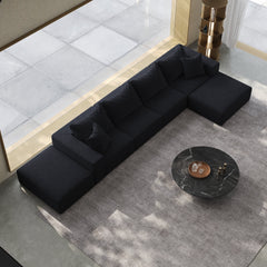 Oversized sponge cloud sofa,Modern Upholstered Sectional Sofa Couch Set,Modular 162' L Shaped Sectional Living Room Sofa Set With 6 Pillows,Free Combination Sofa Couch for Living Room,Bedroom