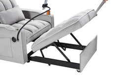 Convertible Sleeper Chair Sofa Bed Adjustable Pull Out Sleeper Chair Bed Multi-Pockets Folding Sofa Bed for Living Room Bedroom Small Space,3-in-1 Sofa Bed