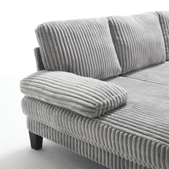 [VIDEO provided][New]U-Shaped Couch with Oversized Seat,4-Seat Sofa  with Double Chaise,Comfortable and spacious indoor furniture for Living Room,Apartment