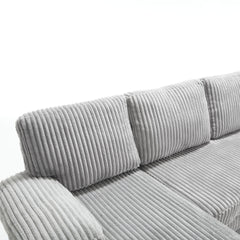[VIDEO provided][New]U-Shaped Couch with Oversized Seat,4-Seat Sofa  with Double Chaise,Comfortable and spacious indoor furniture for Living Room,Apartment