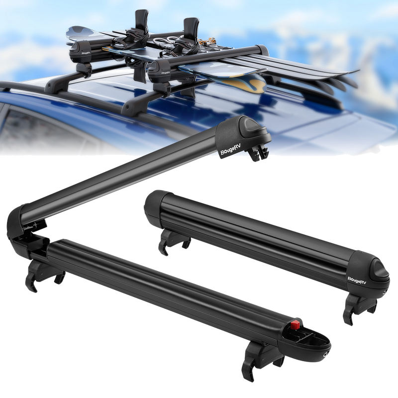 BougeRV 28'' Ski & Snowboard Racks with Anti-Theft Lock IRK023