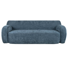 U_Style 81.5' Minimalist Compression Sofa, Curved Design, 3-Seater Casual Sofa for Living Rooms, Bedrooms, and Apartments