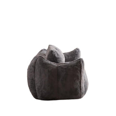 Giant Bean Bag Couch for Adults, Ultra Soft Fluffy Loveseat Bean Bag Sofa, Oversized Chase Lounge Chair Indoor for Living Room Bedroom, No Assembly Required Cozy Reading Chair with Pillows, Grey