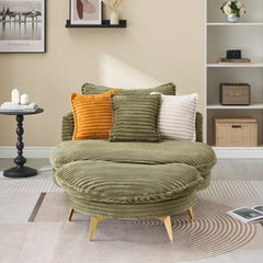65.00 inches long, Corduroy Sofa Fabric, with three matching pillows and two spacious and comfortable seats, for Apartment Office Living Room -Green