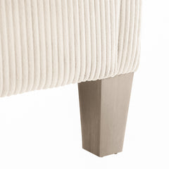 L-Shaped Sofa with Padded Corduroy: Multi-functional Design, Modern Luxury Appearance - Ideal for Living Rooms, Apartments - Easy Assembly & Maintenance,off-white