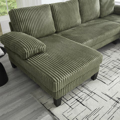 [VIDEO provided][New]U-Shaped Couch with Oversized Seat,4-Seat Sofa  with Double Chaise,Comfortable and spacious indoor furniture for Living Room,Apartment