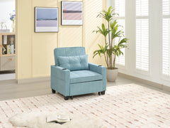 Futon Chair Bed Convertible Chair 3-in-1 Pull Out Sleeper Chair Beds with USB Ports,Wear-resistant and Anti-scratch,  Armchair Bed Sleeper for Living Room (Green Scratch Cloth)