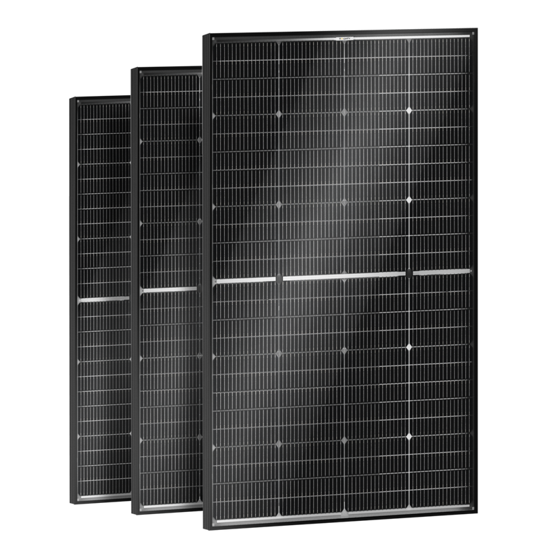 BougeRV 24V N-Type 300 Watt 16BB Bifacial Solar Panel (3x100W)