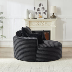55''L Corduroy Sponge single sofa,No Assembly Required,Fluffy Modern Sleeper Chair for Living room, Bedroom, Lounge and Projection Room(Not a swivel chair.)