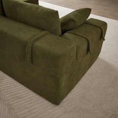 Modern Chenille Upholstered Sectional Sofa Couch Set,Modular 108' L Shaped Sectional Living Room Sofa Set With 6 Pillows,Free Combination Sofa Couch for Living Room,Bedroom(Right Chaise)W834P240007