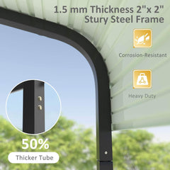 [20x20FT] Heavy Duty Extra Large 2 Car Metal Carport Kit For Cars, Boats, And Trucks (SAK46135)
