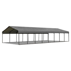 [20x40FT] Extra Large Heavy Duty Four Car Outdoor Metal Carport Canopy For Trucks, Boats And SUVs (SAK29713)