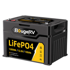 BougeRV 12V 1280Wh/100Ah LiFePO4 Battery