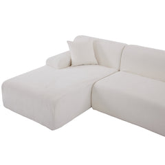 U_Style Modern Large L-Shape Modular Sectional Sofa for Living Room, Bedroom, Salon, 2 Piece Free Combination, Simplified Style(old sku:WY000356AAA)