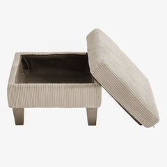 L-Shaped Sofa with Padded Corduroy: Multi-functional Design, Modern Luxury Appearance - Ideal for Living Rooms, Apartments - Easy Assembly & Maintenance,off-white