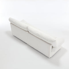 [VIDEO provided][New] Cloud Style Sofa, Teddy Velvet Fabric, Comfy Padded Cloud Couch for Living Room, Apartment