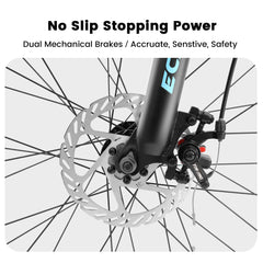A2605D 26-Inch Mountain Bike with Front Suspension Shock Absorption, Disc Brakes, 21-Speed Gear System, 85% Pre-assembled, Ideal for Mountain, Sand, and Snow Cycling