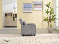 Futon Chair Bed Convertible Chair 3-in-1 Pull Out Sleeper Chair Beds with USB Ports,Wear-resistant and Anti-scratch,  Armchair Bed Sleeper for Living Room (Light Grey Scratch Cloth)