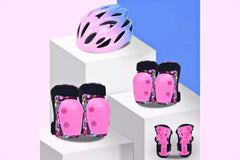 Beecool Bikes Safety Cycling Protective Gear Set: Helmet + Knee Pads (Included)
