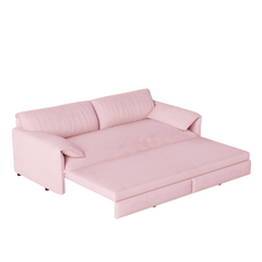 66' Queen Pull Out Sofa Bed, 3-in-1 Convertible Sleeper Sofa with Side Storage,Multi-Functional Velvet Loveseat Bed for Living Room,Bedroom,Apartment,Office(Old Sku:W1885P163513;New Sku:W1885S00226)