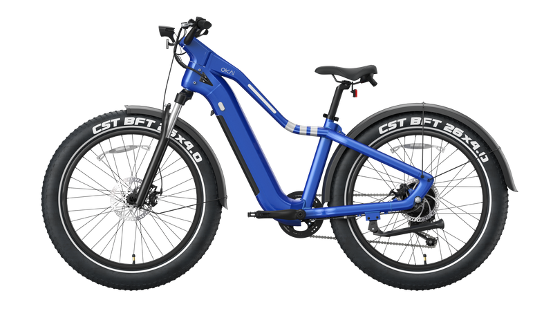 26' Step Over Electric Mountain Bike - Blue