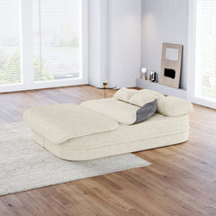75''2-in-1 Foldable Sofa,Convertible Sleeper Foam Sofa Bed with Multi Functional Blanket, Chenille Floor folding sofa bed,  Floor Sofa Lounge Sofa for Living Room Bedroom Lounge Studio