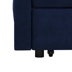 Loveseats Sofa Bed with Pull-out Bed,Adjsutable Back-Blue