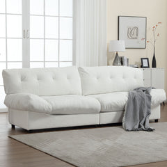 [VIDEO provided][New] Cloud Style Sofa, Teddy Velvet Fabric, Comfy Padded Cloud Couch for Living Room, Apartment