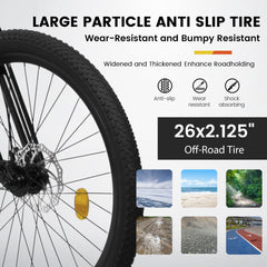 A26336-26 Inch steel Frame Shock Fork Plus Shock Absorber 21-speed Unisex Mountain Bike