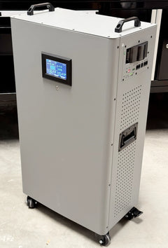 Full Battery 48V Tower: Rugged LifePO4 Battery w/ Active Balance & 200A BMS up to 16.4 kWh