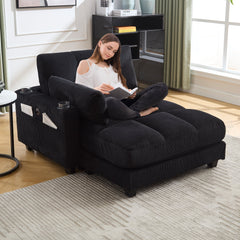 UNITED WE WIN Sleeper Sofa Couch Bed,Oversized Chaise Lounge Chair Cozy Cloud Couch