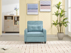 Futon Chair Bed Convertible Chair 3-in-1 Pull Out Sleeper Chair Beds with USB Ports,Wear-resistant and Anti-scratch,  Armchair Bed Sleeper for Living Room (Green Scratch Cloth)