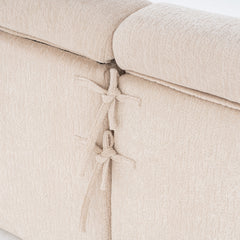 LY-029 APRICOT COMPRESSION SOFA: 4-seater combined sofa, Wood Grain Chenille fabric, full sponge compression sofa,combined sofa with 2 pillows  for living/ Home Furniture/ Apartment