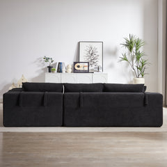 Modern Chenille Upholstered Sectional Sofa Couch Set,Modular 108' L Shaped Sectional Living Room Sofa Set With 6 Pillows,Free Combination Sofa Couch for Living Room,Bedroom(Right Chaise)W834P240010