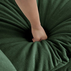 Free Combination Modular Sofa Free,4 Seater Sofa Comfy Chenille Fabric,Sectional Sofa Couch,Green Chenille