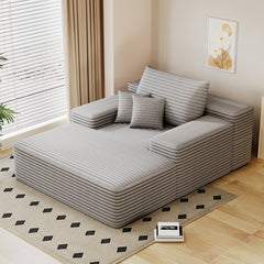68'*51' Chaise Lounge Chair Indoor, Oversized Upholstered Sofa Bed, Sleeper Couch Reading Chairs Fluffy Plush Faux Fur Cloud Sofas Couches for Living Room,Grey