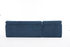 105'' Cloud Sectional Couch with L-Shape Chaise,Modern Modular Sofa with Deep Seat, Boneless Sofa for Living Room Bedroom,No Assembly Required,Blue.