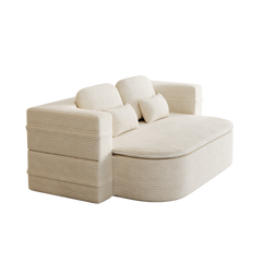 75''2-in-1 Foldable Sofa,Convertible Sleeper Foam Sofa Bed with Multi Functional Blanket, Corduroy Floor folding sofa bed,  Floor Sofa Lounge Sofa for Living Room Bedroom Lounge Studio