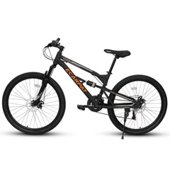 A26207 26 Inch Steel Frame Shock Fork Plus Shock Absorber 21-speed Unisex Mountain Bike