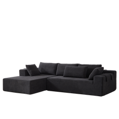 Modern Chenille Upholstered Sectional Sofa Couch Set,Modular 108' L Shaped Sectional Living Room Sofa Set With 6 Pillows,Free Combination Sofa Couch for Living Room,Bedroom(Left Chaise)W834P240009