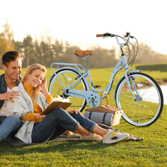 7 Speed, Steel Frame, Multiple Colors 24 Inch Ladies Bicycle