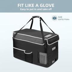 12V 30 Quart (28L) Portable Fridge & 30 Quart Insulated Protective Cover A3001-02803+A3001-01811